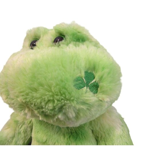 St Patricks Day Shamrock Happy Go Lucky Green Plush Frog Build A Bear Naked GUC - Picture 3 of 15